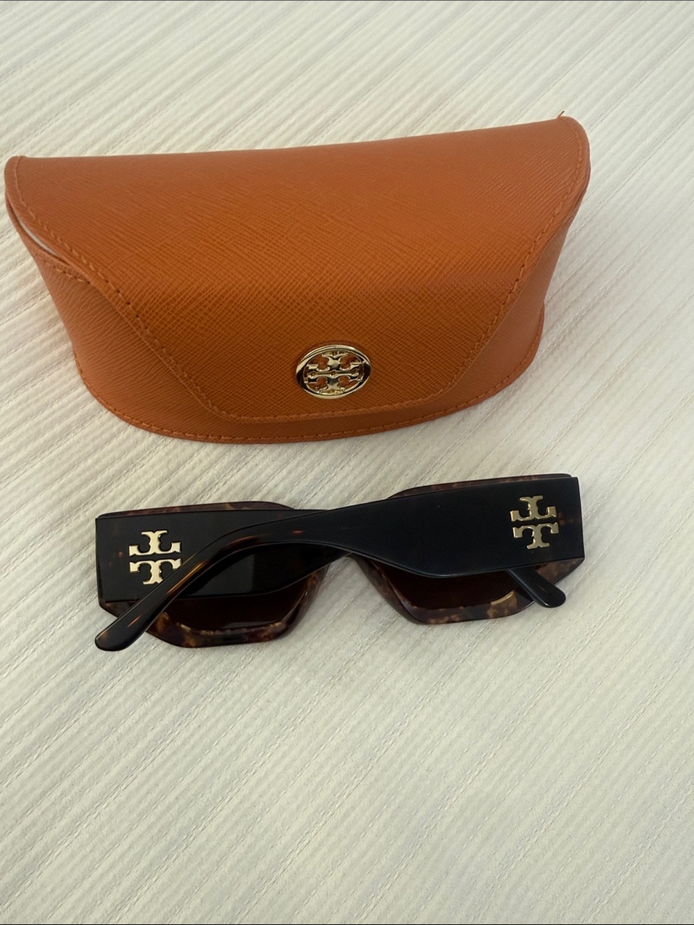 Tory Burch Tortoiseshell Angular Cat-Eye Sunglasses - Picture 3 of 4